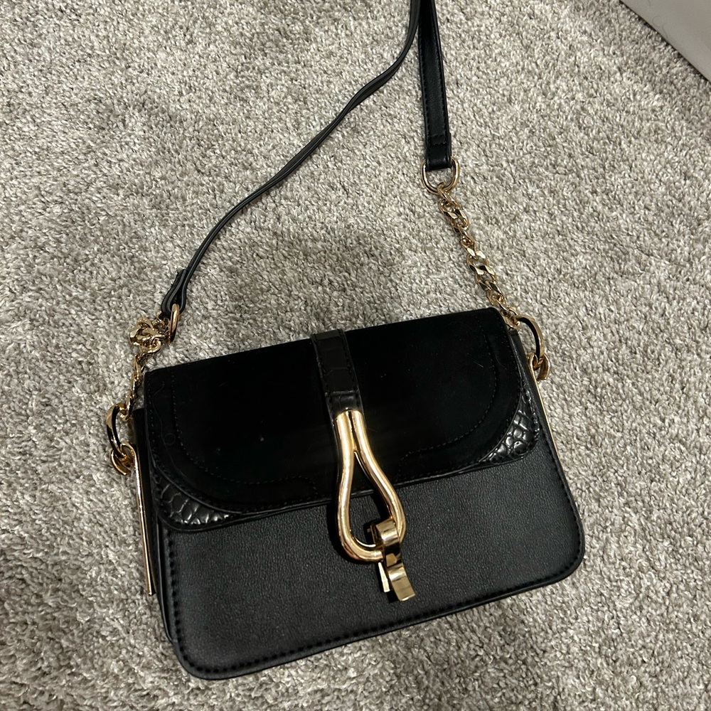 Topshop crossbody purse black modern simple chic